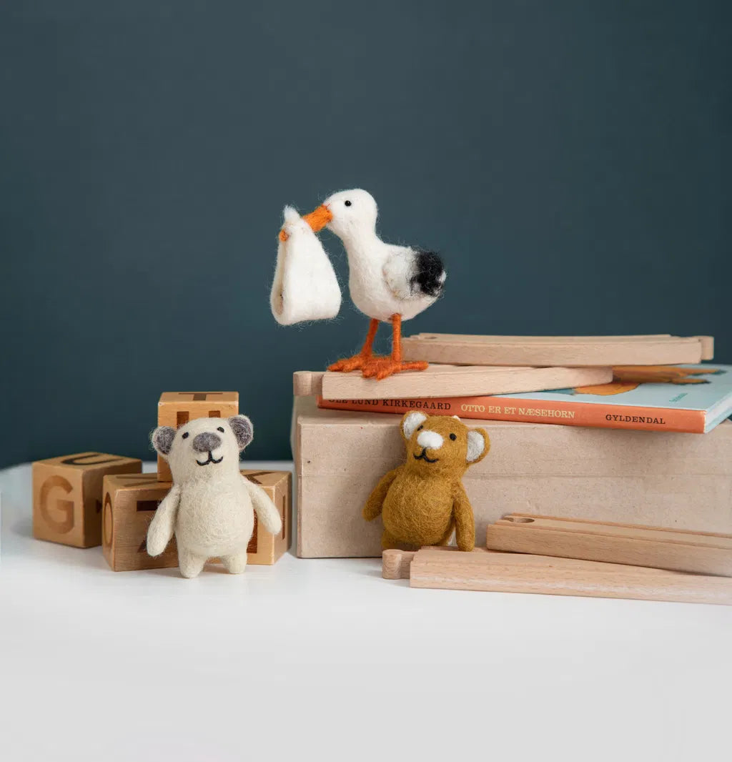 Filtad ullfågel | Gry & Sif - liten stork