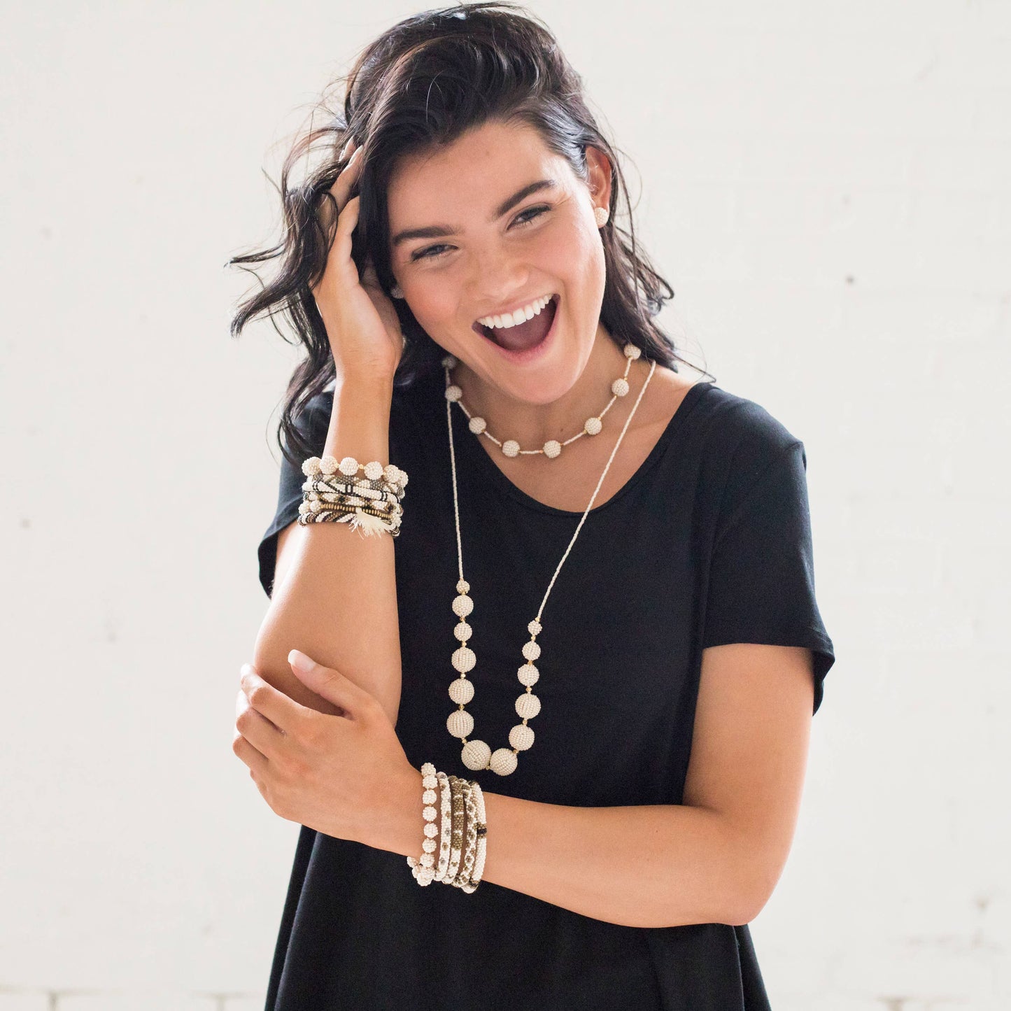 The Uptown Girl Necklace - Cream