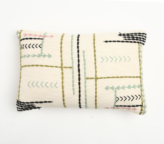 Abstract Pattern Rectangular Cushion Cover-RAUHA Crafts-RAUHA Crafts