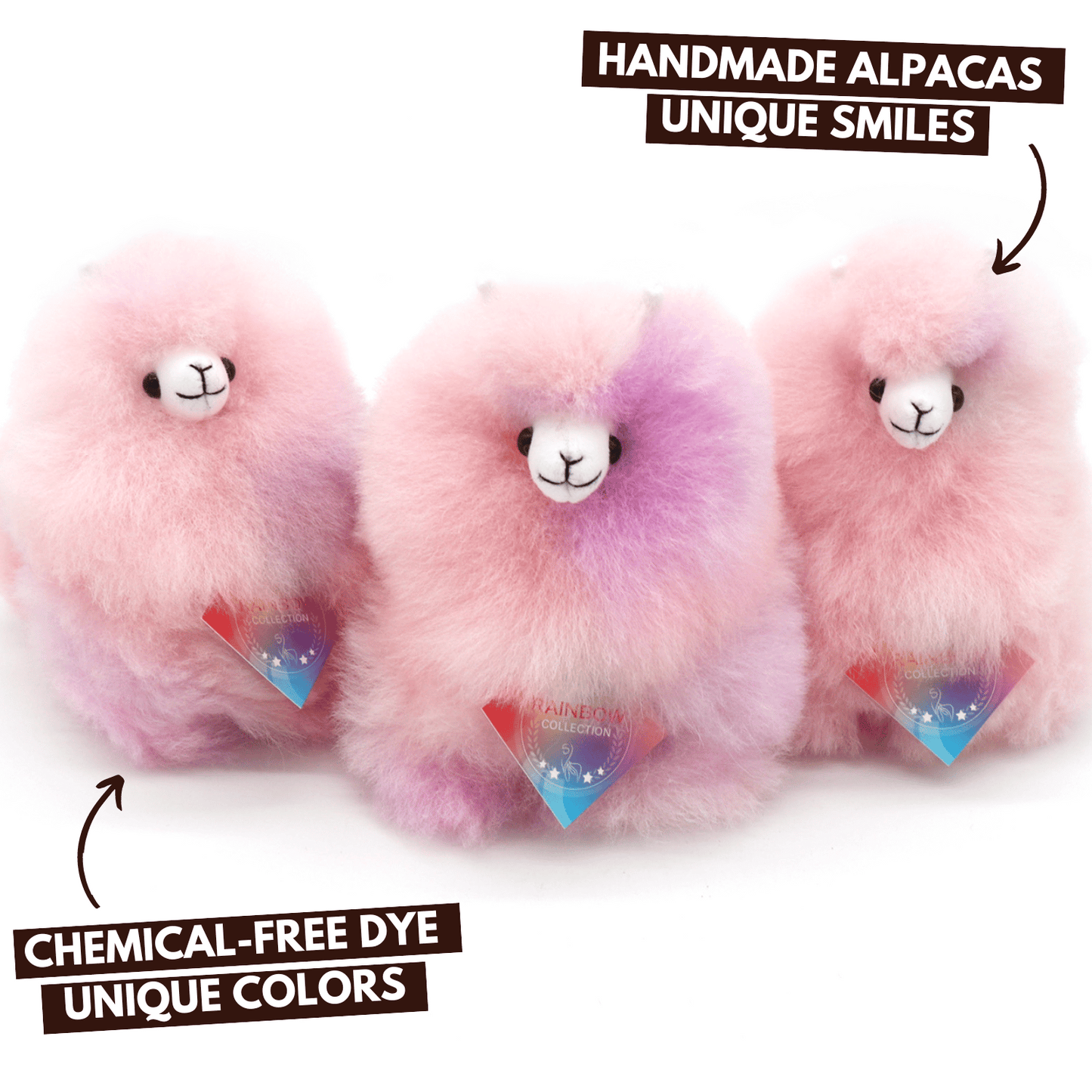 Peluche in lana di alpaca | INKARI Rainbow - Lotus