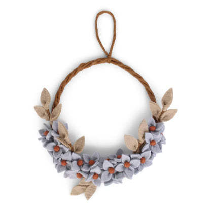 Felt Wool Wreath | Gry & Sif - Dusty Blue Wreath