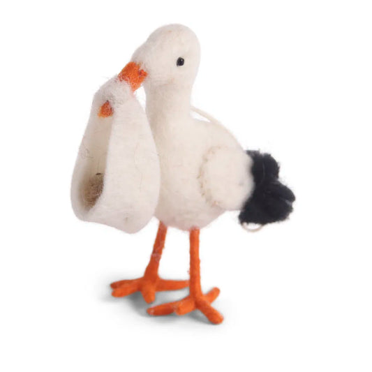Felt Wool Bird | Gry & Sif - Stork Small