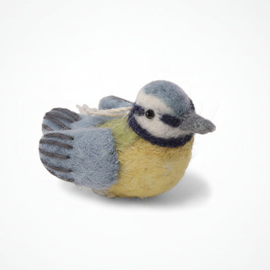 Felt Wool Bird | Gry & Sif - Bird Yellow/Blue