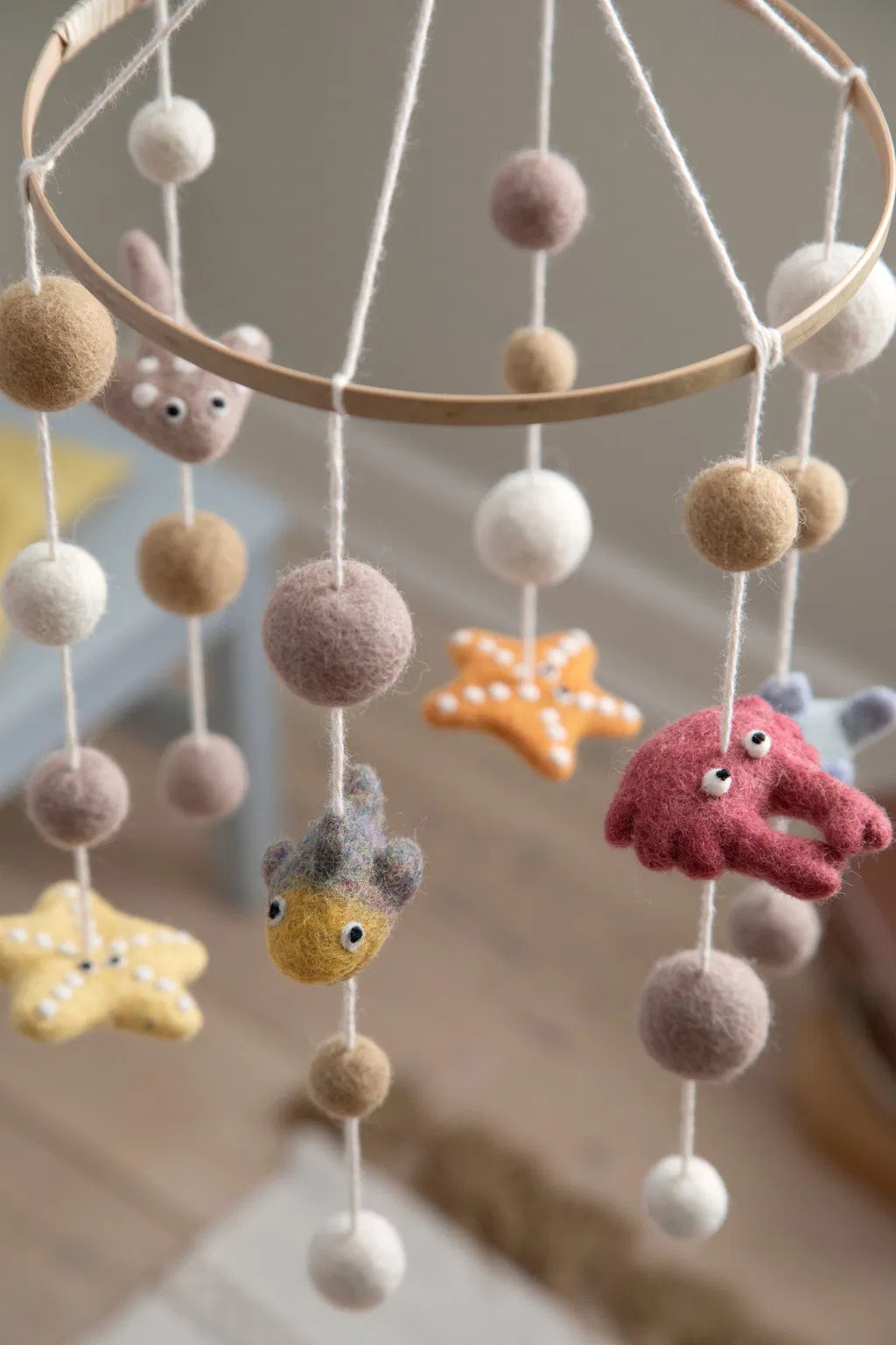 Filcēts vilnas karuselis | Gry & Sif - Karuselis ar jūras dzīvniekiem