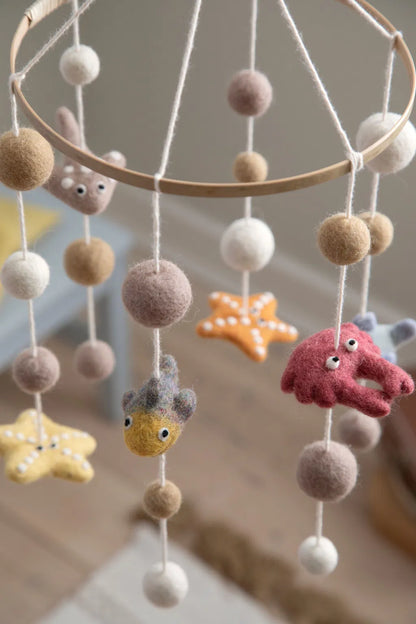 Filcēts vilnas karuselis | Gry & Sif - Karuselis ar jūras dzīvniekiem