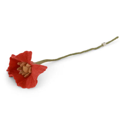 Felt Wool Flower | Gry & Sif - Poppy Flower Coral