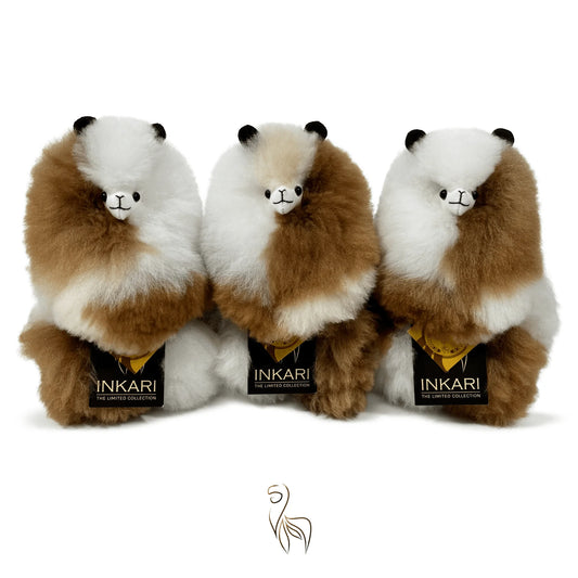 Maple Syrup INKARI Limited Edition alpaca stuffed animal — handmade alpaca wool plush from Peru, hypoallergenic and cruelty-free