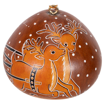 Ornamento in zucca | Babbo Natale & Renne