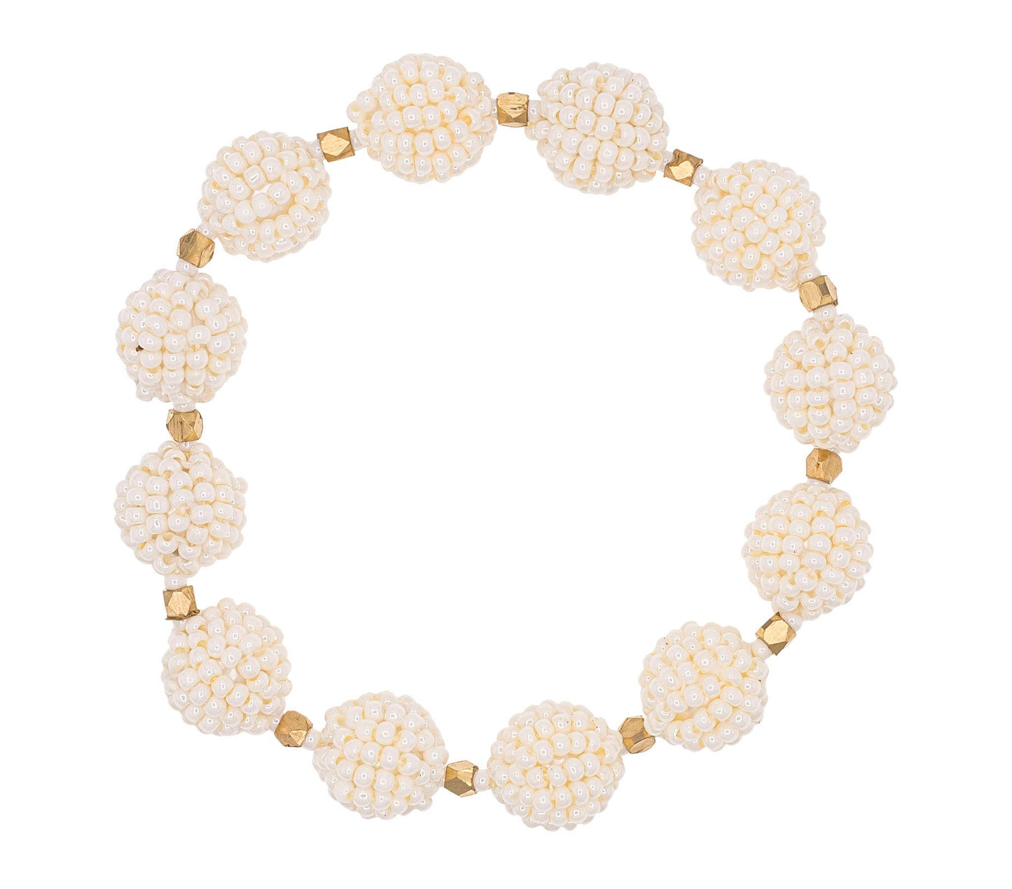 Handmade Luxe Globe Bracelet Cream by Aid Through Trade