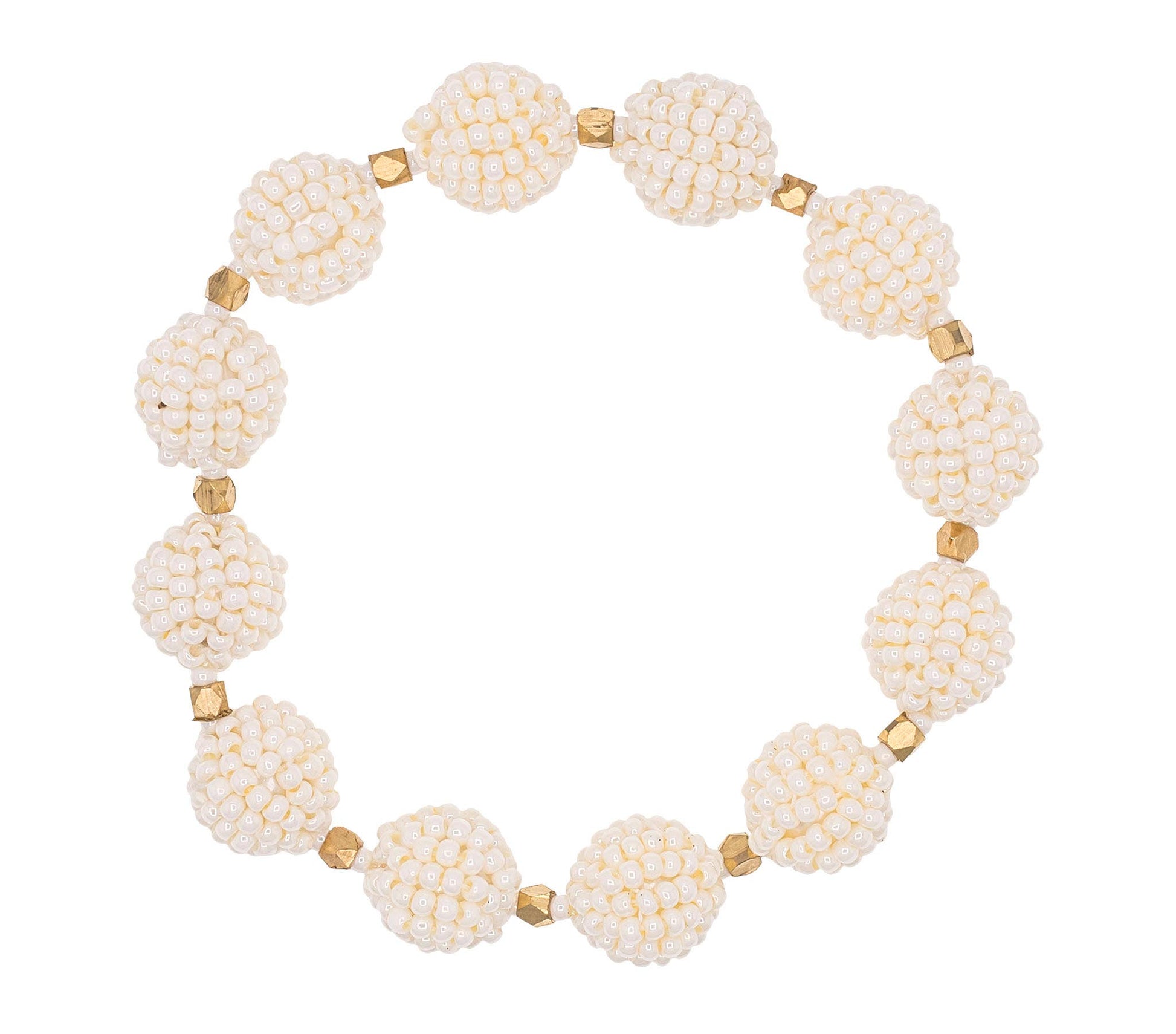 Handmade Luxe Globe Bracelet Cream by Aid Through Trade