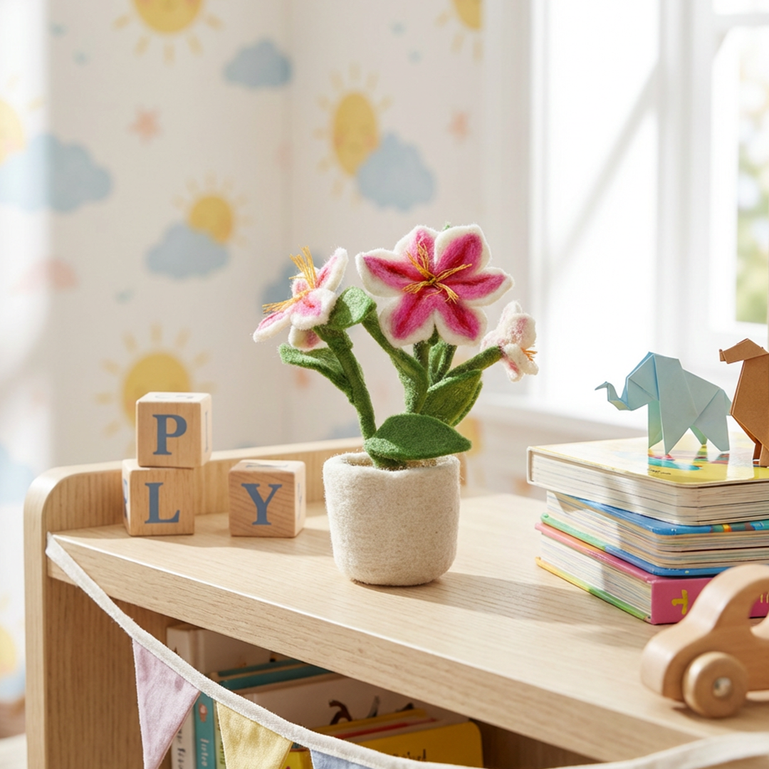 Vaso de Lírios Sumptuosos em Feltro — Decoração para o Dia da Mãe | Felt So Good