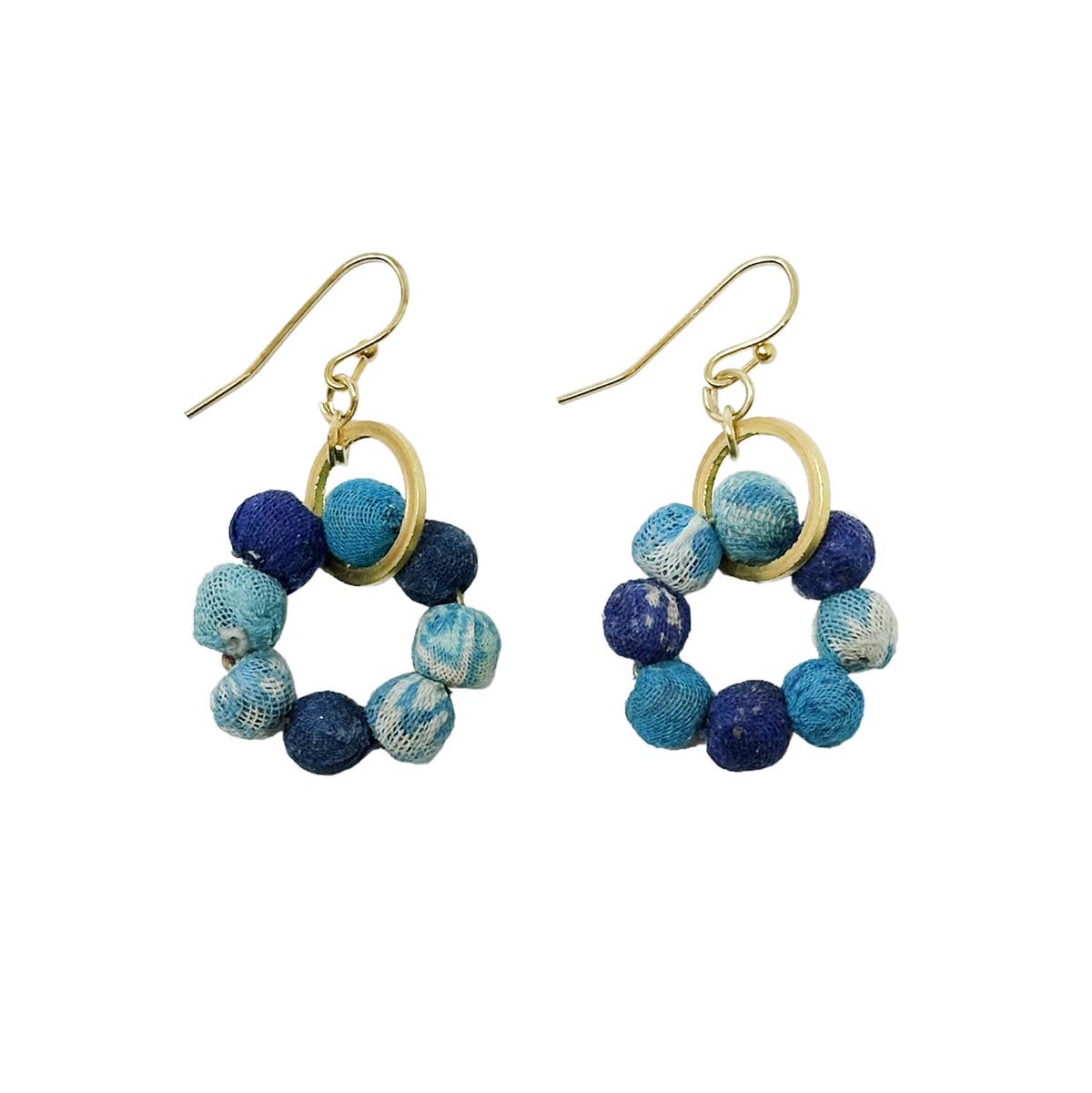 Aretes orbitales Kantha en azul