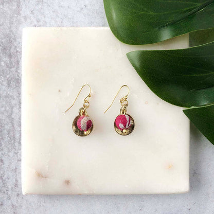 Handmade Kantha Camille Earrings by WorldFinds