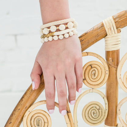 Luxe Globe Bracelet - Cream