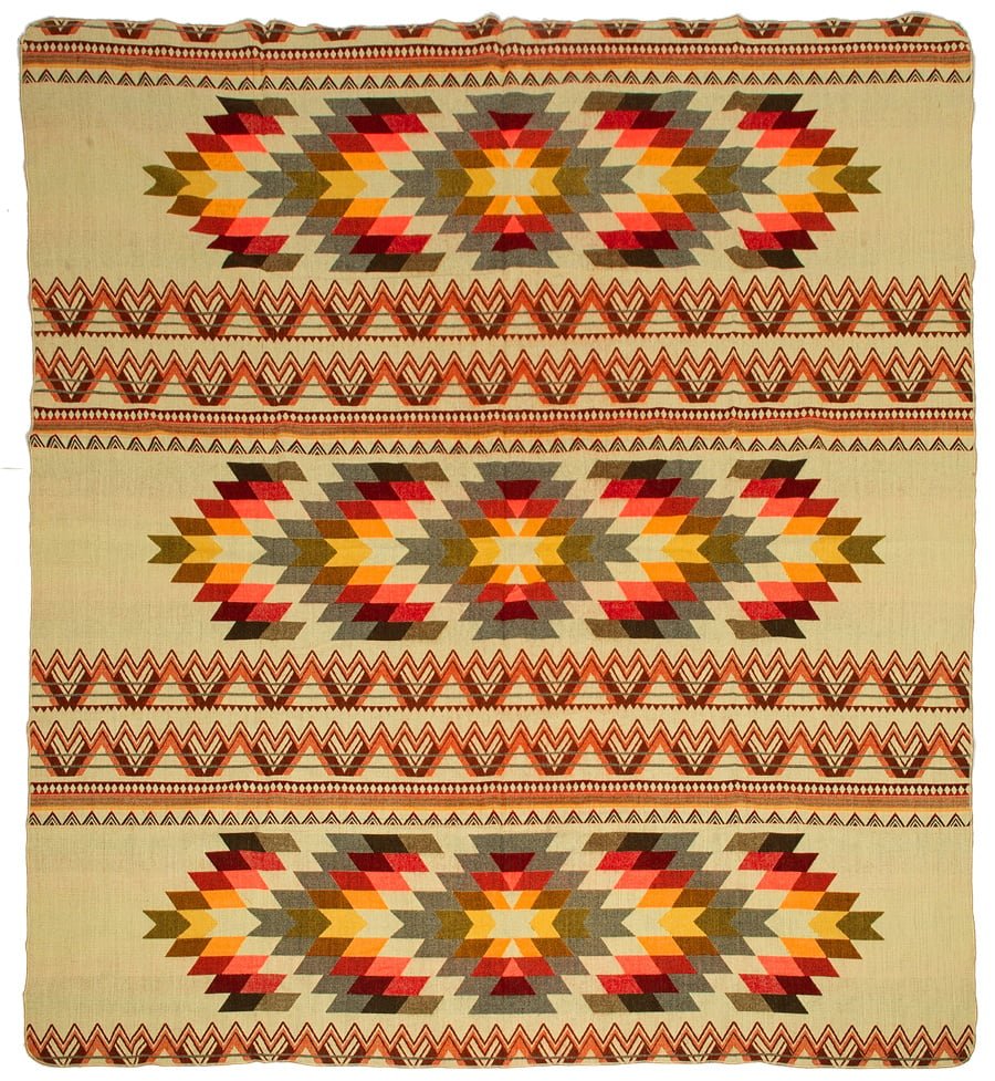 Alpaca Native Blanket | EcuaFina - Antisana Orange-EcuaFina-RAUHA Crafts