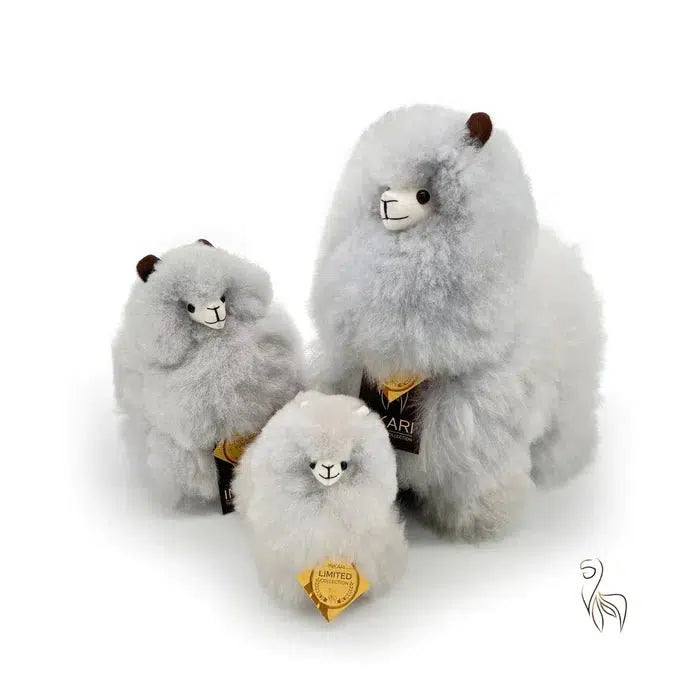 Alpaca Stuffed Animal - Medium (32 cm) | INKARI Limited Edition - Silver-INKARI-RAUHA Crafts