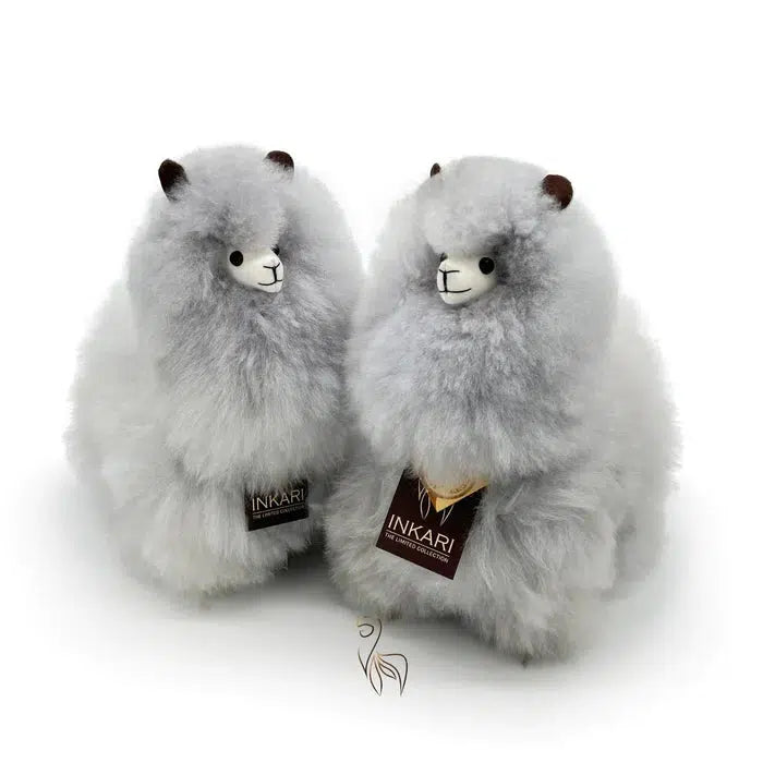 Alpaca Stuffed Animal - Medium (32 cm) | INKARI Limited Edition - Silver-INKARI-RAUHA Crafts