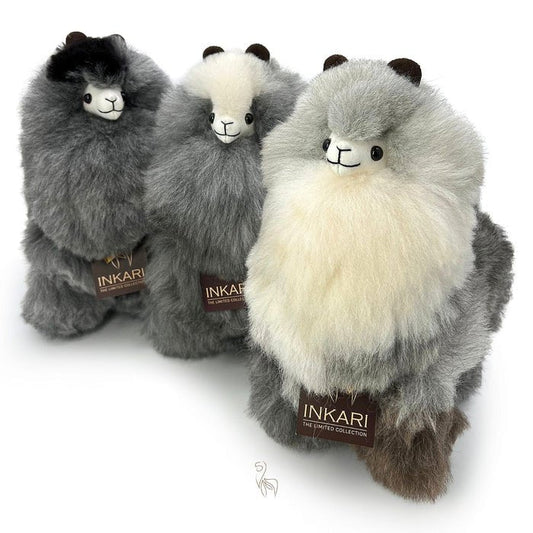 Alpaca Stuffed Animal - Medium (32 cm) | INKARI Limited Edition - Wolf-INKARI-RAUHA Crafts