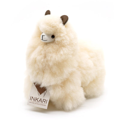 Alpaca Stuffed Animal - Small (23 cm) | INKARI Natural - Blond-INKARI-RAUHA Crafts