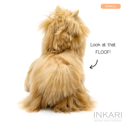 Alpaca Stuffed Animal - Small (23 cm) | INKARI Suri Naturals - Gold-INKARI-RAUHA Crafts