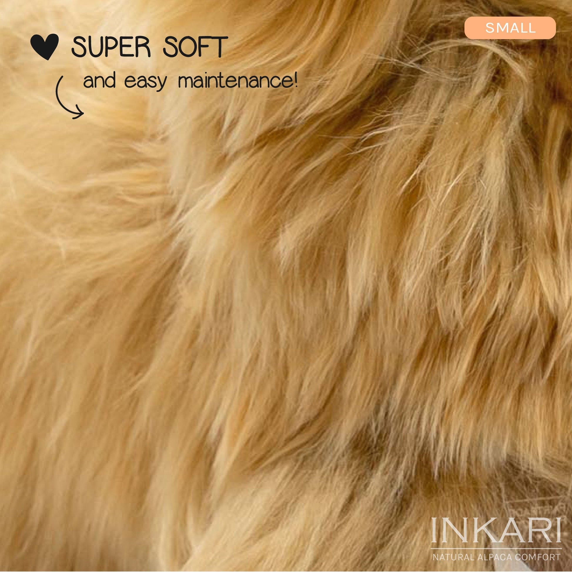 Alpaca Stuffed Animal - Small (23 cm) | INKARI Suri Naturals - Gold-INKARI-RAUHA Crafts