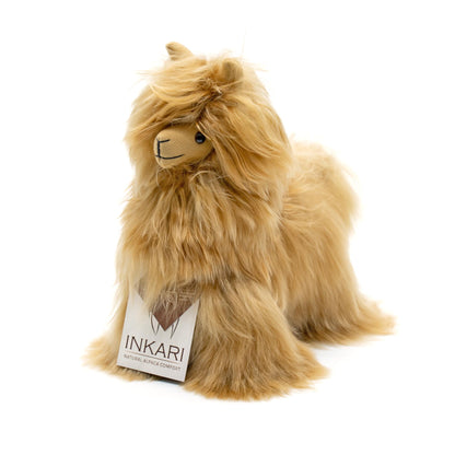 Alpaca Stuffed Animal - Small (23 cm) | INKARI Suri Naturals - Gold-INKARI-RAUHA Crafts