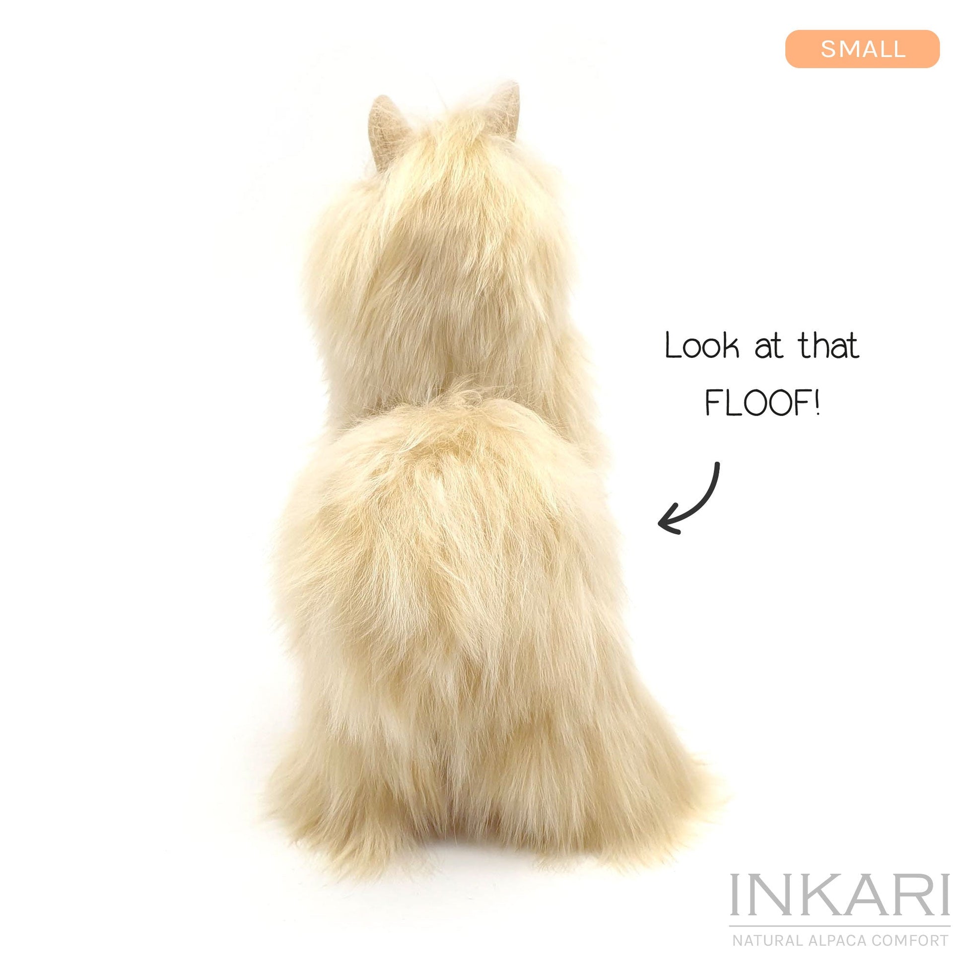 Alpaca Stuffed Animal - Small (23 cm) | INKARI Suri Naturals - Sahara-INKARI-RAUHA Crafts