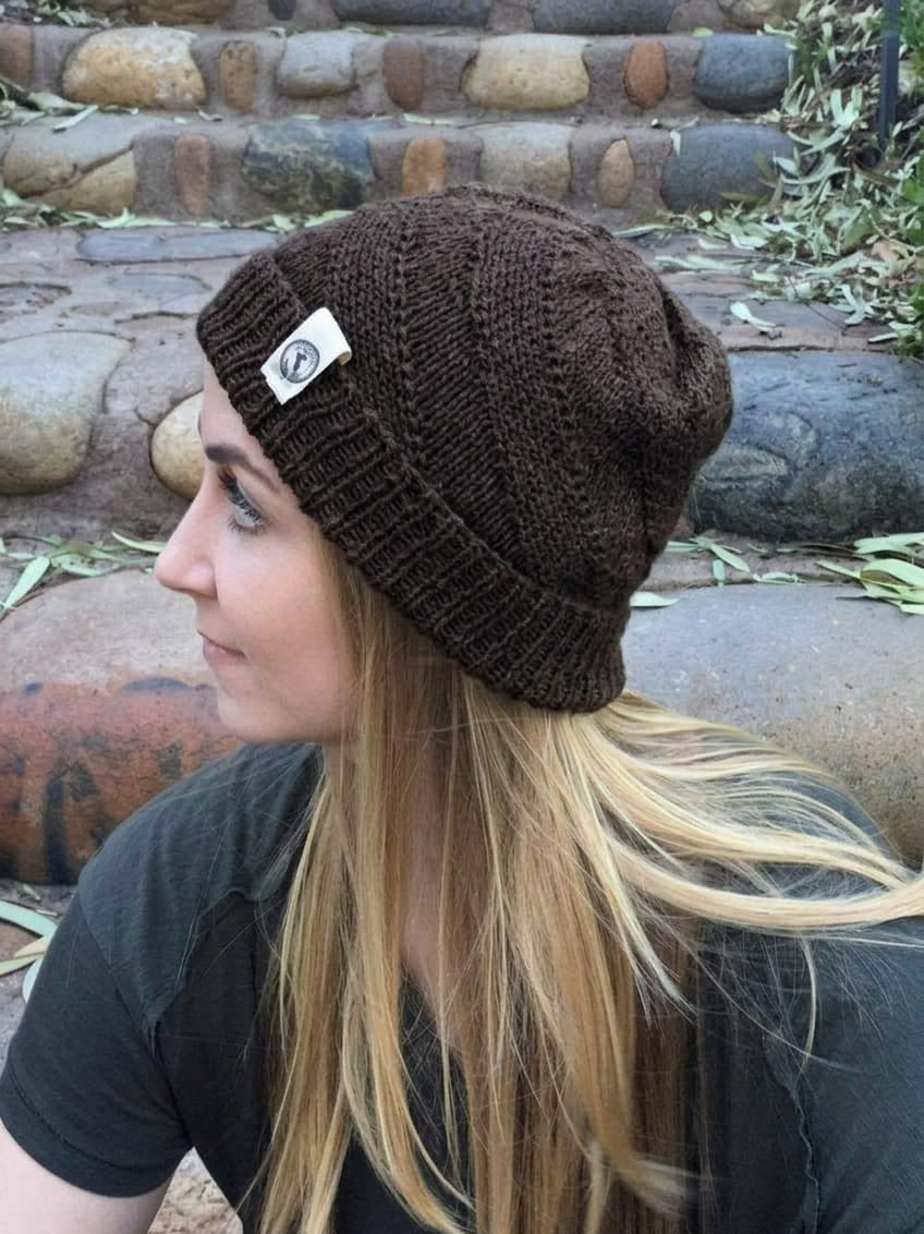 Adventure Required Kingsley hand-knit baby alpaca hat in brown