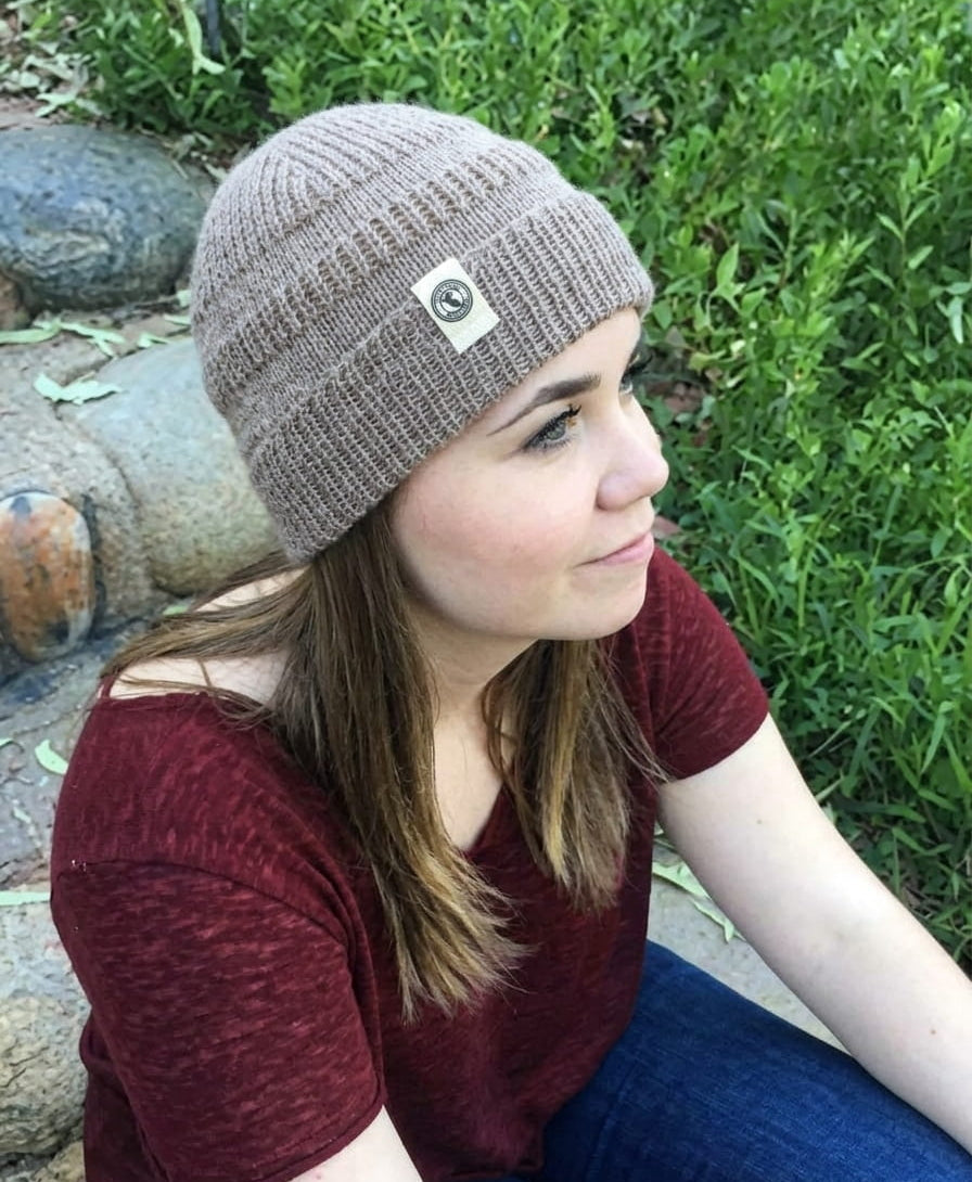 Adventure Required Roosevelt hand-knit baby alpaca hat in oatmeal