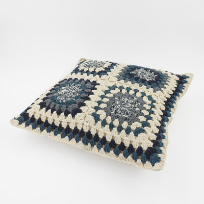 Boho Square Crochet Cushion Cover Indigo-Balizen-RAUHA Crafts