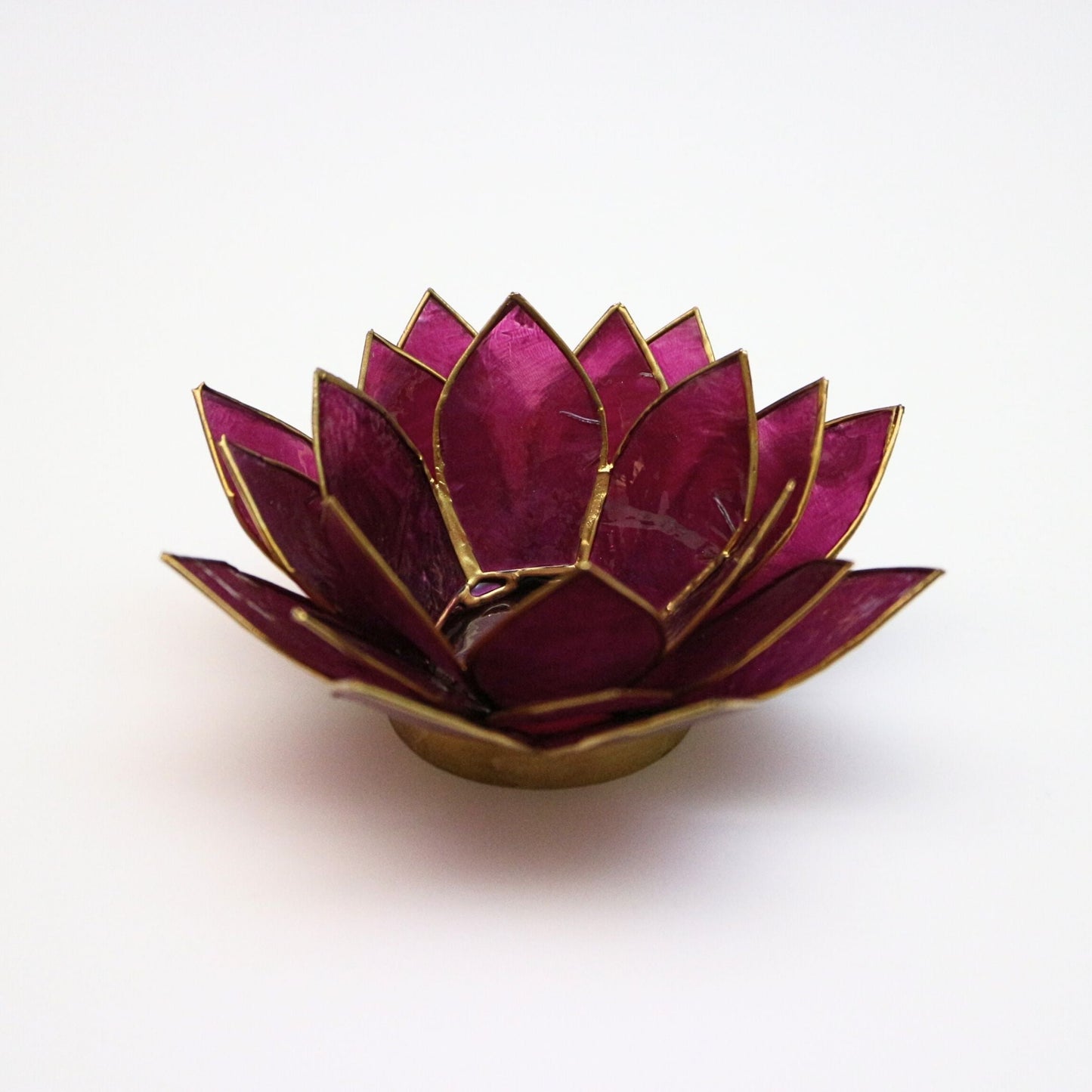 Capiz Tealight Candle Holder | Lotus - Purple-RAUHA Crafts-RAUHA Crafts