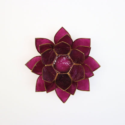 Capiz Tealight Candle Holder | Lotus - Purple-RAUHA Crafts-RAUHA Crafts