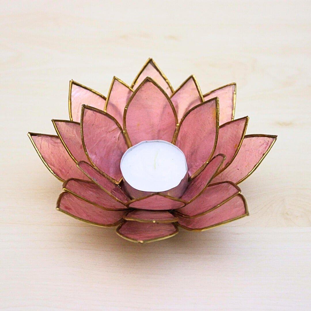 Capiz Tealight Candle Holder | Louts - Pink-RAUHA Crafts-RAUHA Crafts