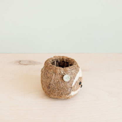 Coco Coir Animal Head Planter | Two-tone Sloth-LIKHÂ-RAUHA Crafts