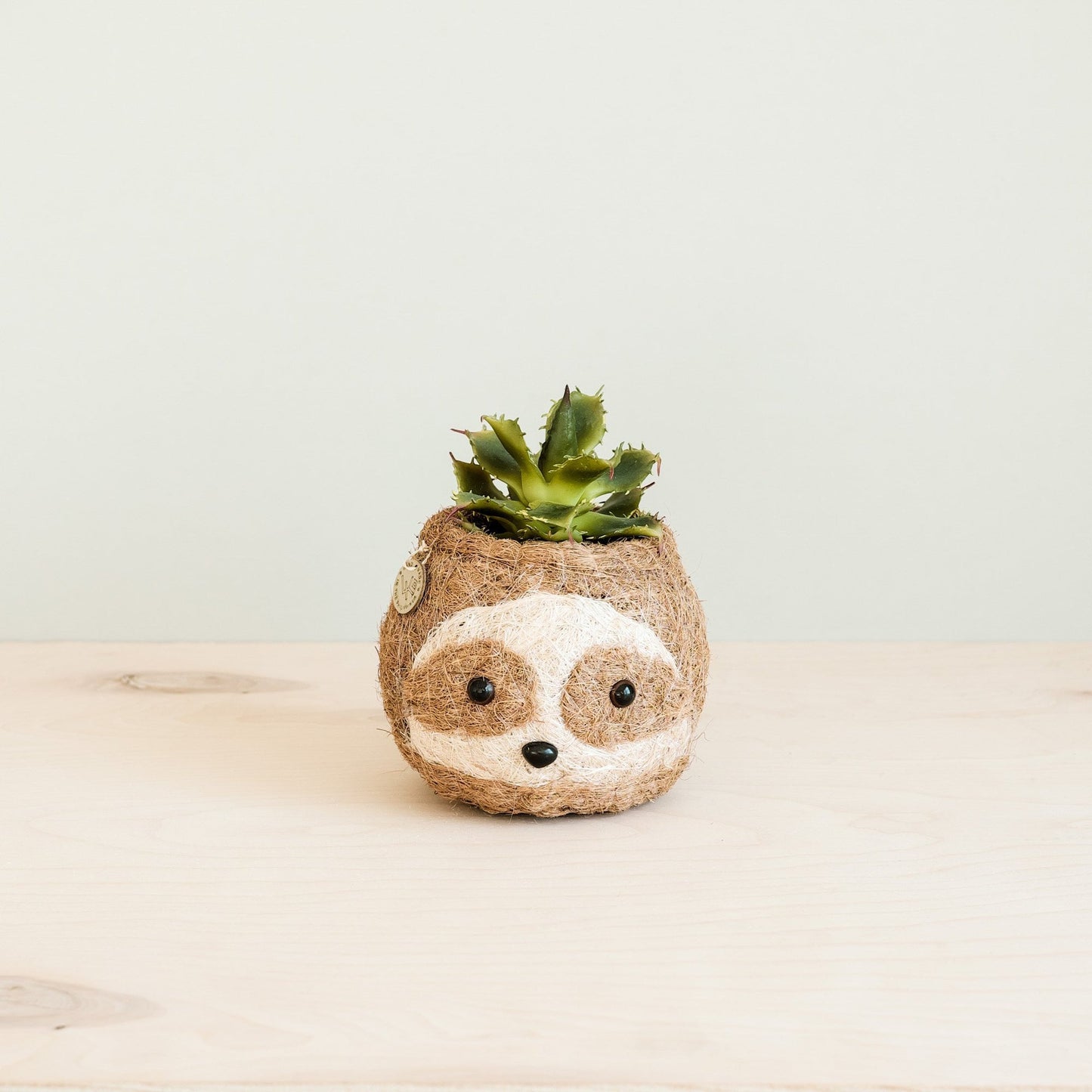 Coco Coir Animal Head Planter | Two-tone Sloth-LIKHÂ-RAUHA Crafts