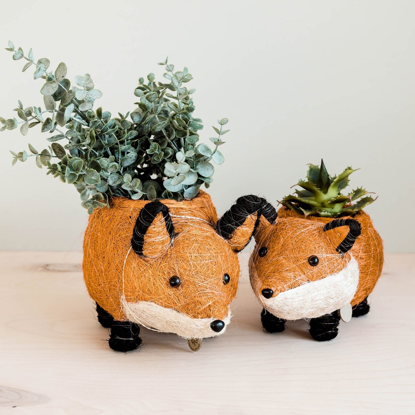 Coco Coir Animal Planter | Baby Fox-LIKHÂ-RAUHA Crafts