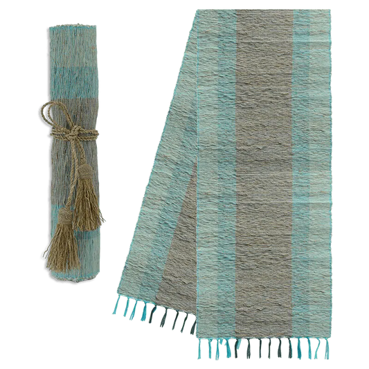 Cool Grey Stripes Vetiver Runner-Balizen-RAUHA Crafts