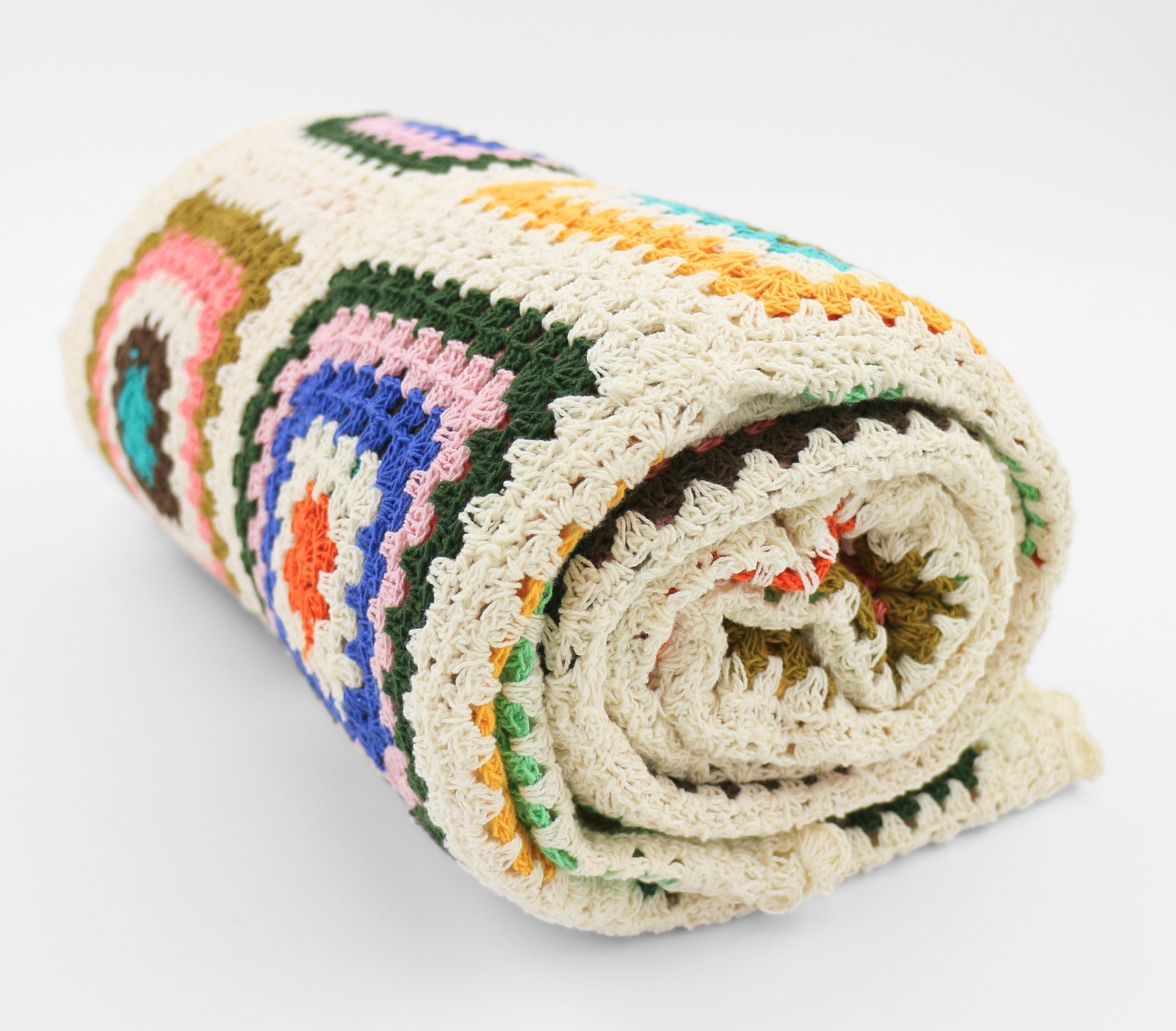 Crochet Multicolor Granny good Throw Blanket