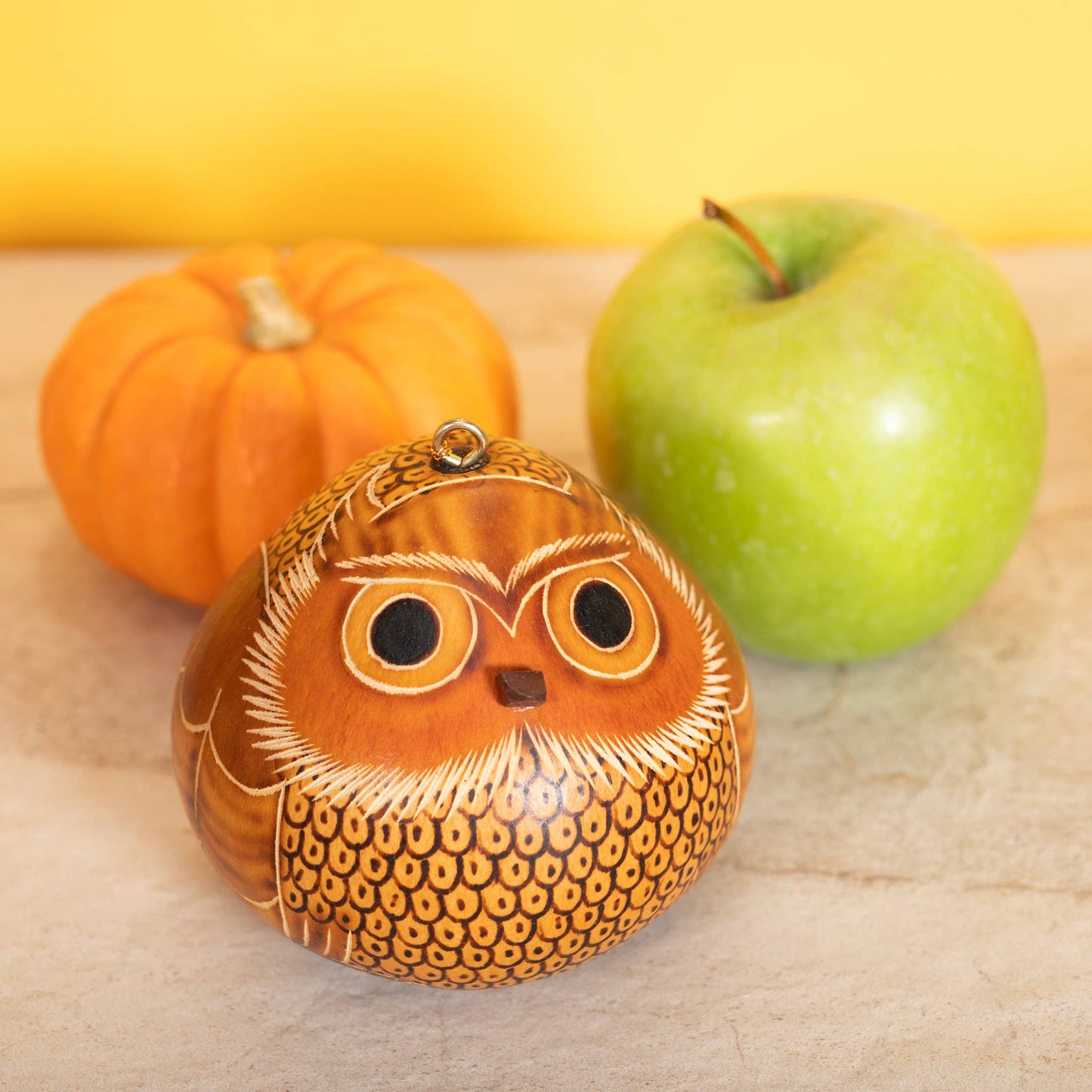 Gourd Ornament | Blond Owl-Lucuma Designs-RAUHA Crafts