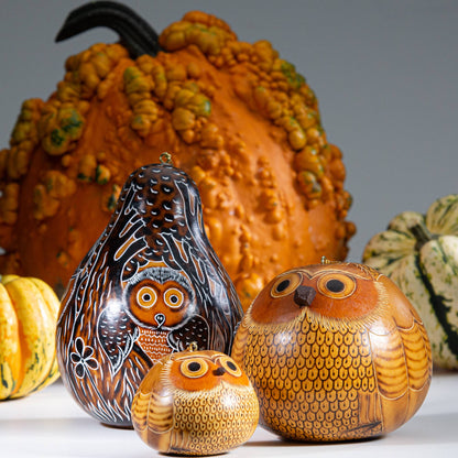 Gourd Ornament | Blond Owl-Lucuma Designs-RAUHA Crafts