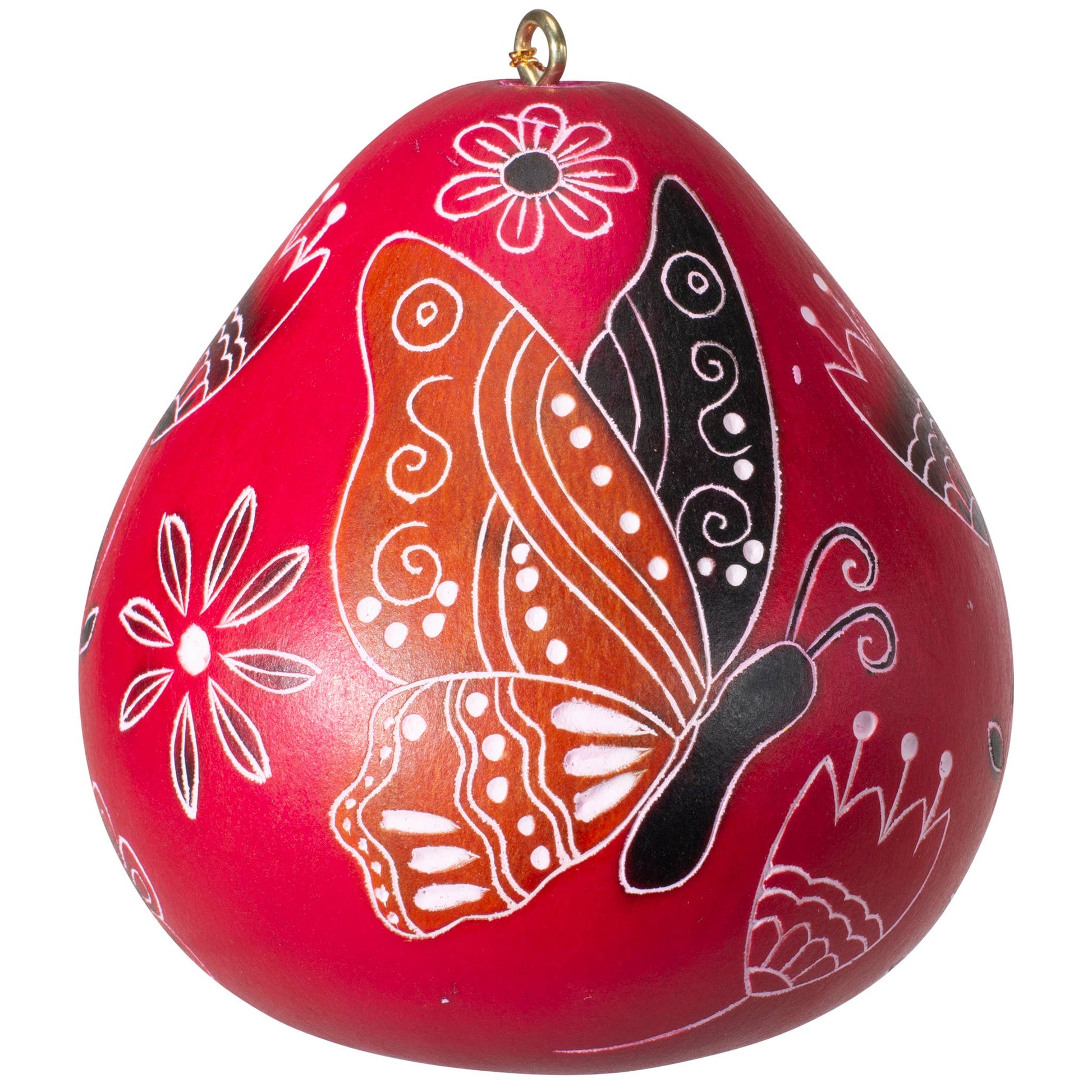 Gourd Ornament | Butterfly Doodle-Lucuma Designs-RAUHA Crafts