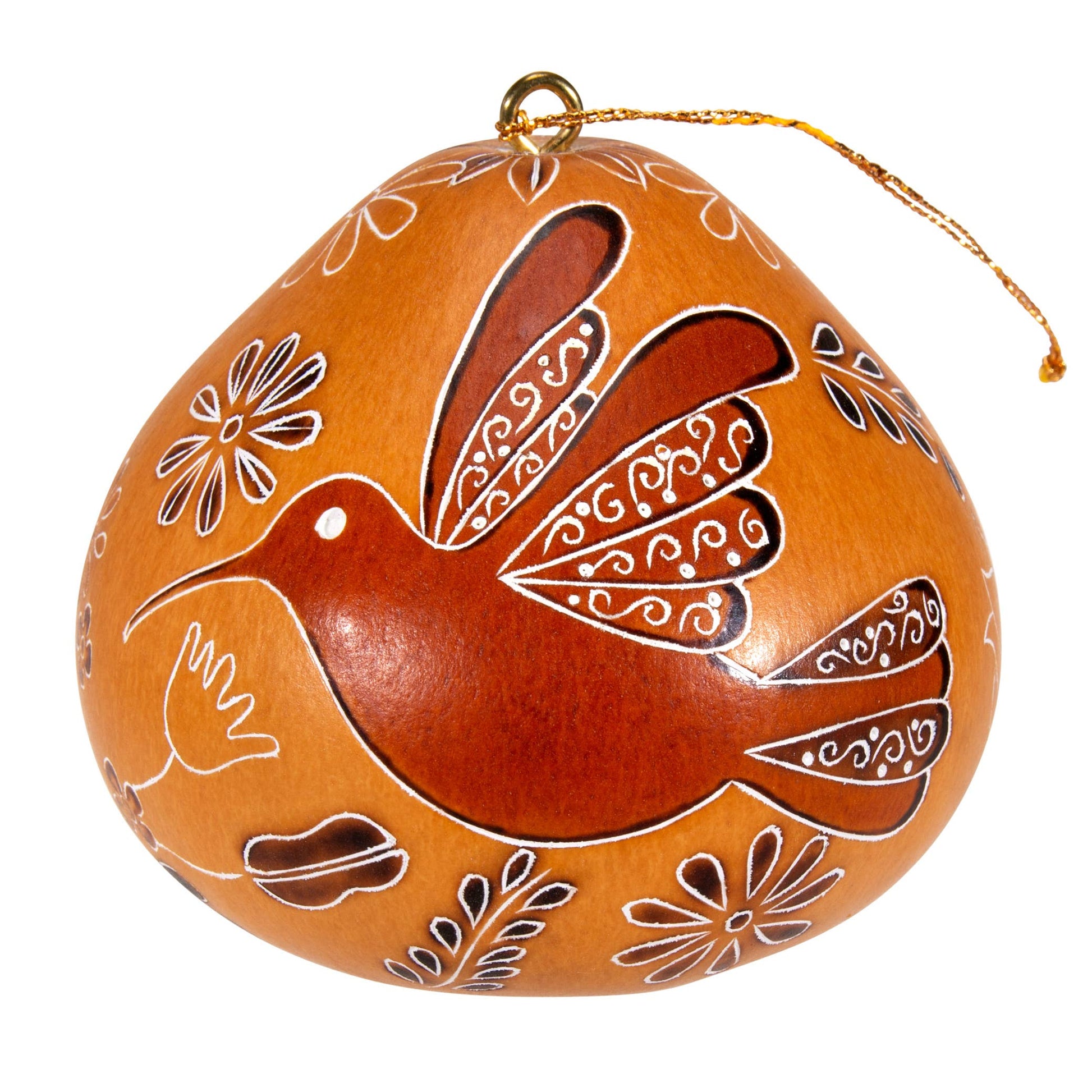 Gourd Ornament | Hummingbird Doodle-Lucuma Designs-RAUHA Crafts