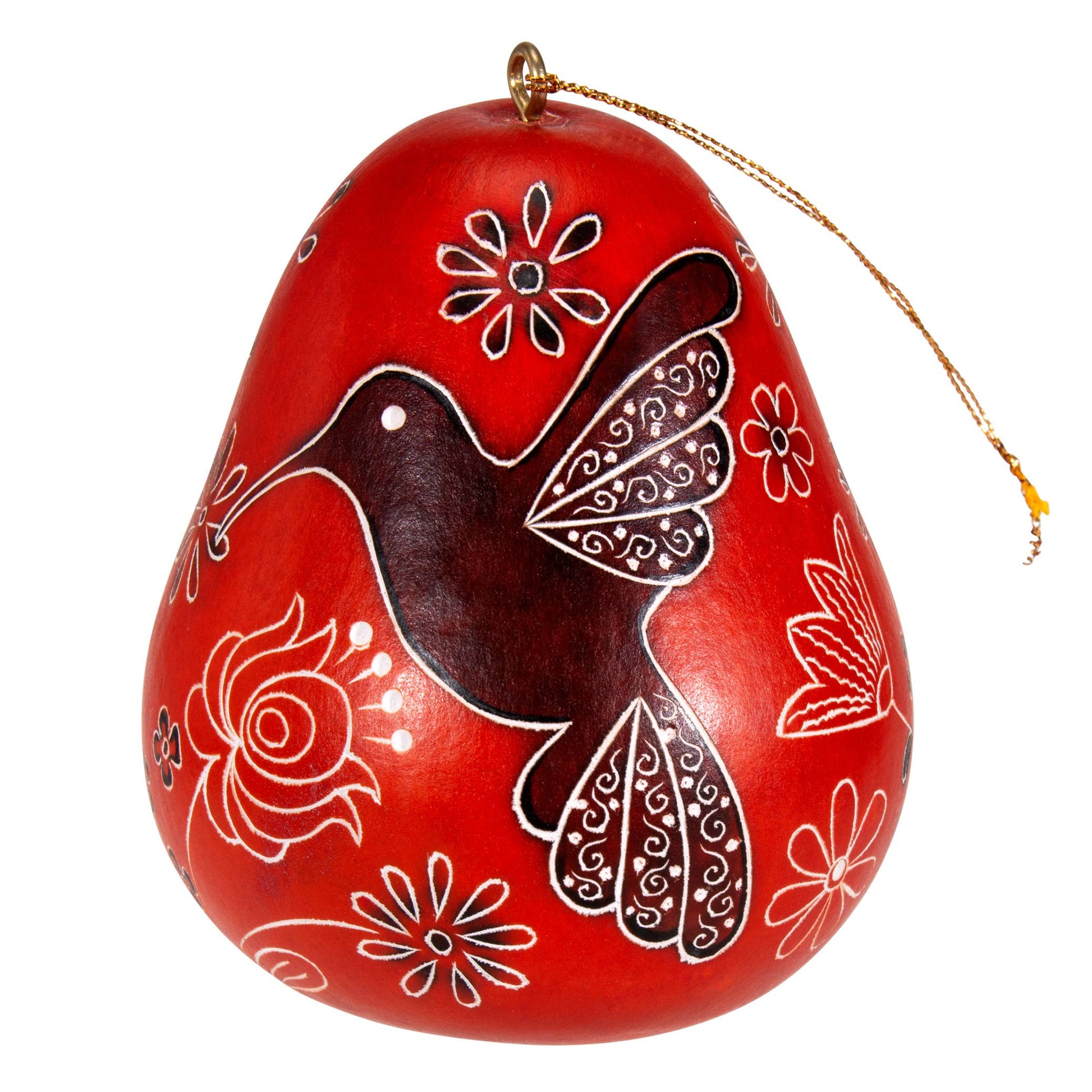 Gourd Ornament | Hummingbird Doodle-Lucuma Designs-RAUHA Crafts