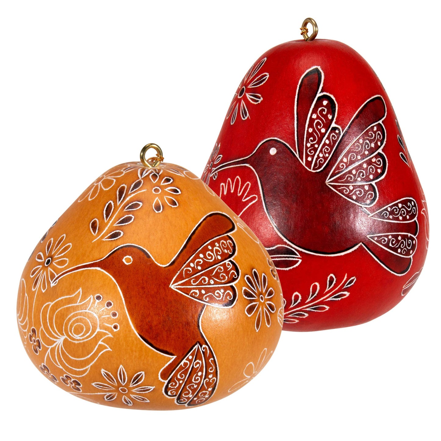 Gourd Ornament | Hummingbird Doodle-Lucuma Designs-RAUHA Crafts