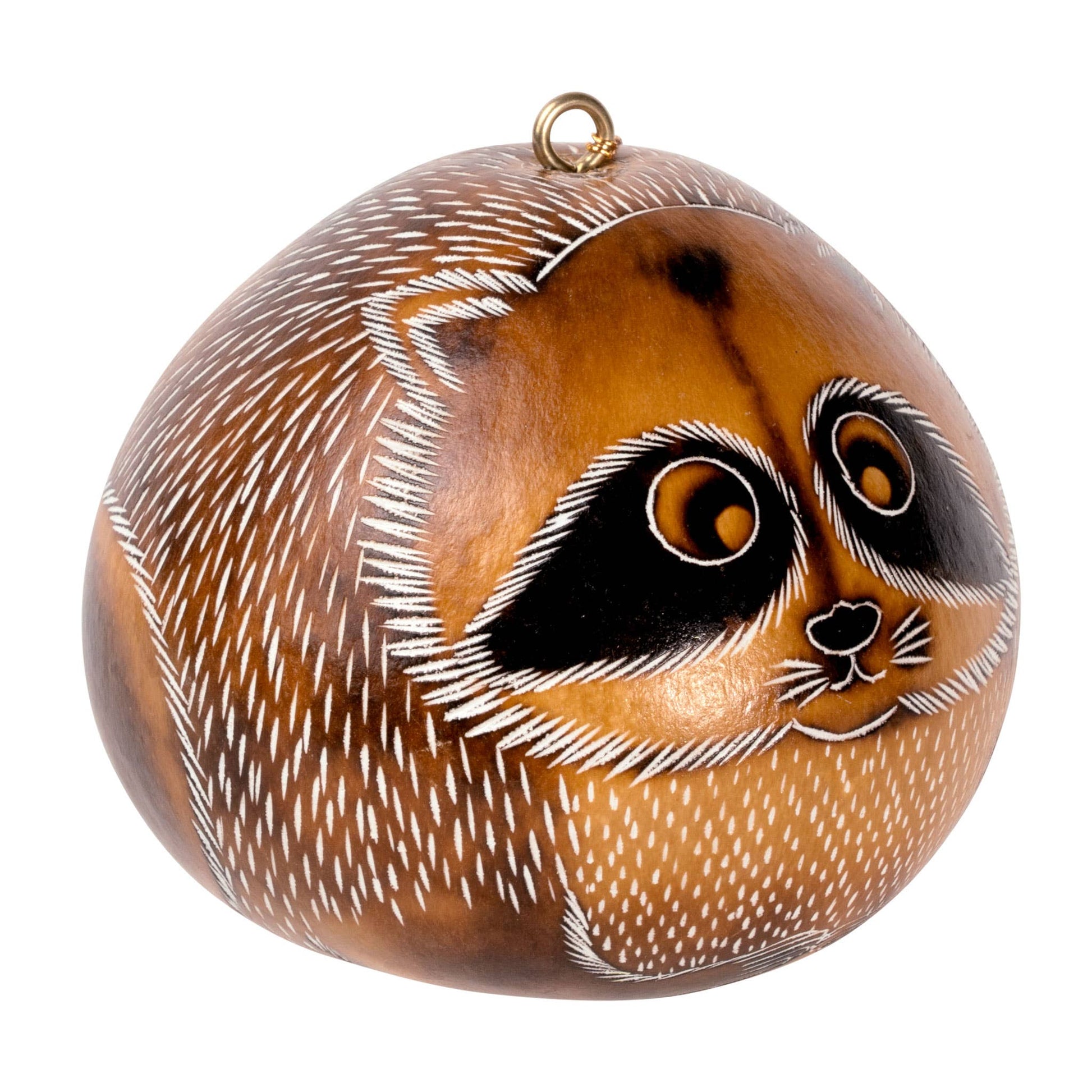 Gourd Ornament | Raccoon-Lucuma Designs-RAUHA Crafts