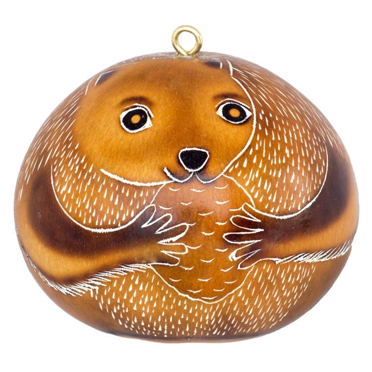 Gourd Ornament | Squirrel-Lucuma Designs-RAUHA Crafts