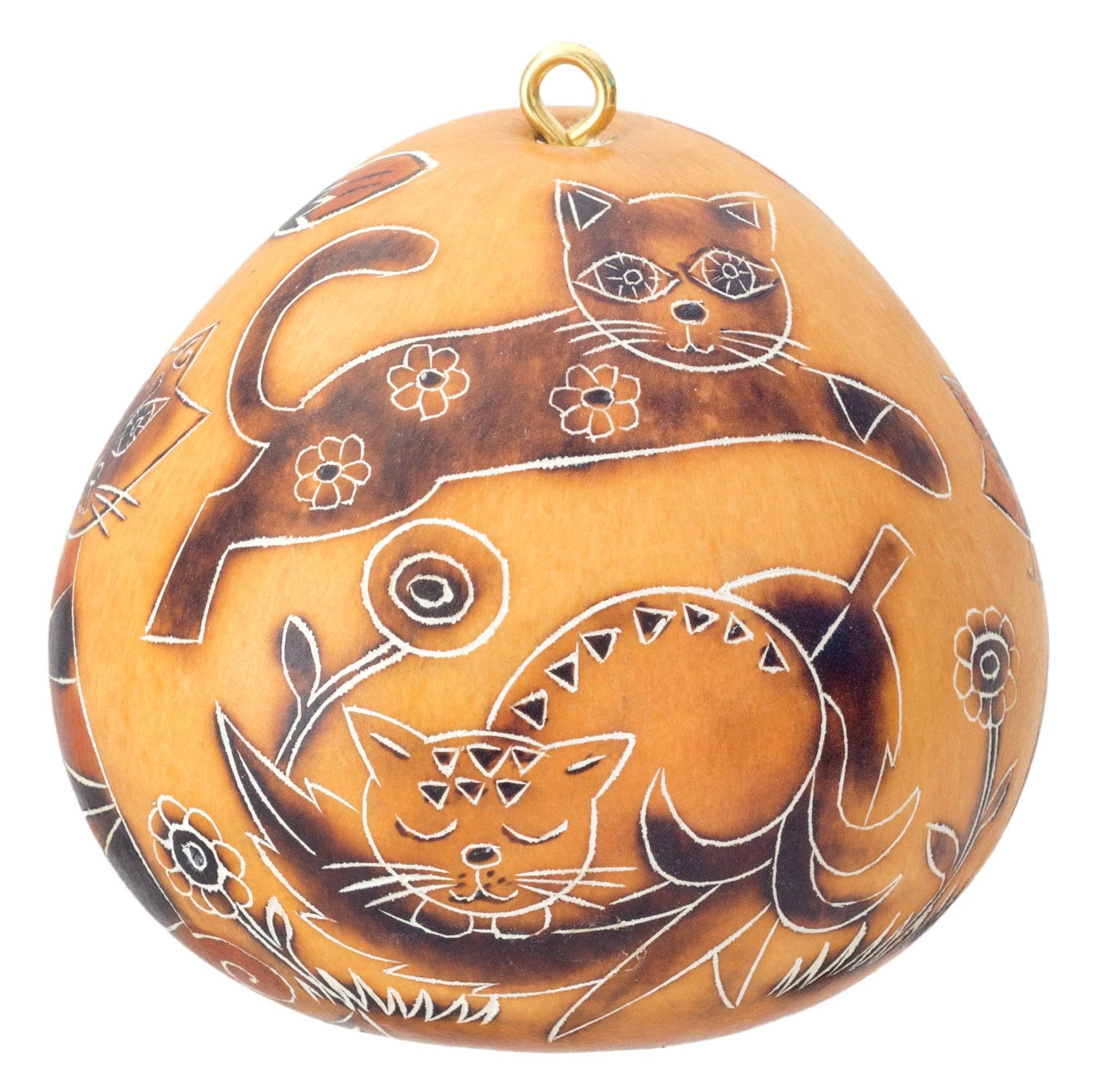 Gourd Ornament | Whimsy Cat-Lucuma Designs-RAUHA Crafts