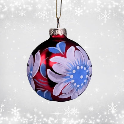 Hand-Painted Petrykivka Christmas Ball Ornament | Aurora4UA 🇺🇦