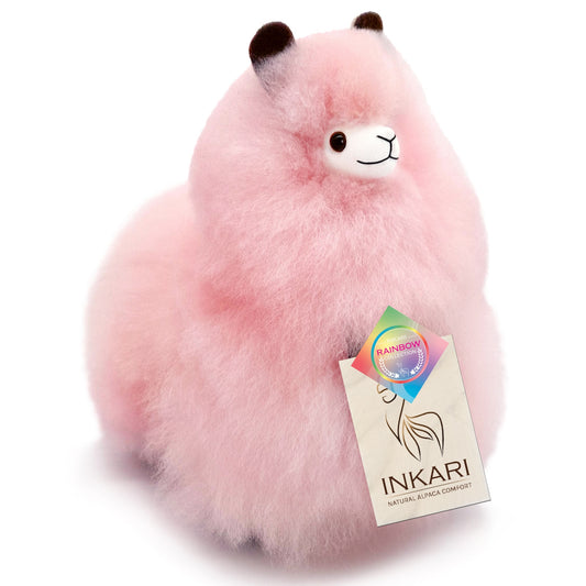 Peluche Alpaga | INKARI Arc-en-ciel - Barbe à papa