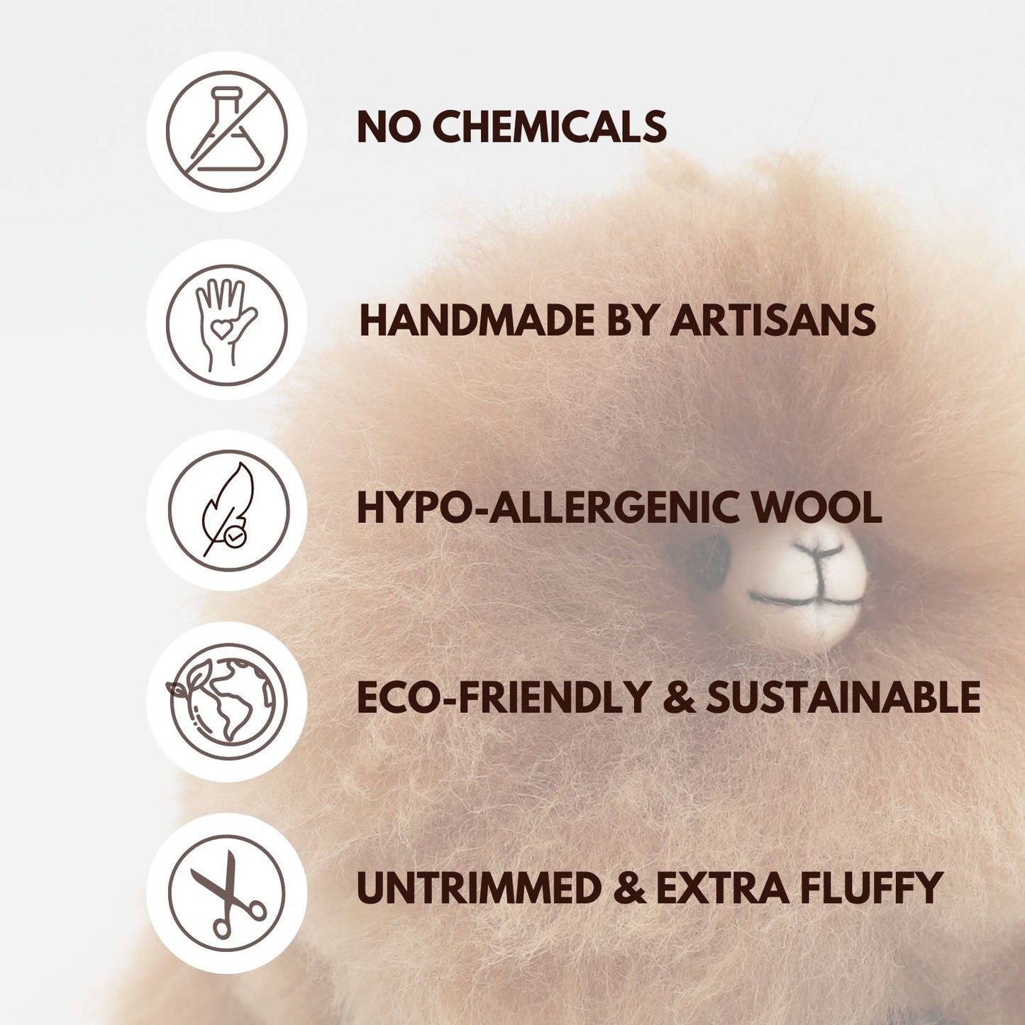 Peluche de alpaca | INKARI Monsterfluff - Arenisca